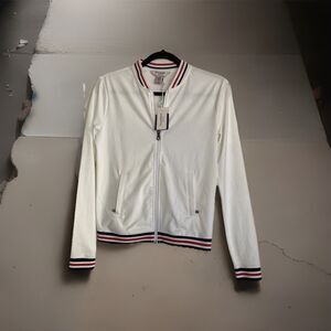 TOMMY BAHAMA Women’s Upf 50  Active Full Zip Jacket White SZ L  NWT